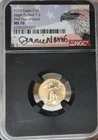 2021 American Eagle $5 GOLD NGC MS70 T-2 : BU GEM Coin 1/10 Oz Bullion : 10811