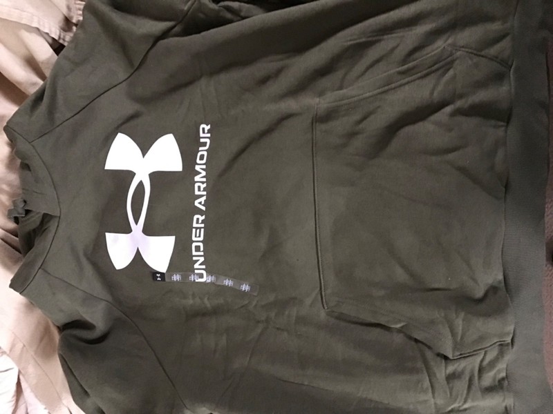 Under Armour Men's Rival Fleece Logo Hoodie Marine OD Green / White - 390