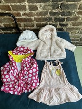 Kids Clothing Bundle Lot of 11 T-shirts Dresses Coat Shirt Clown Sweatshirt 3m-8