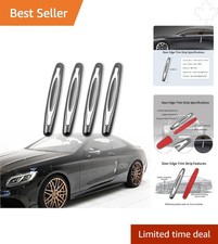4pcs Car Door Edge Protectors - Impact-resistant Sleek Gray Trim