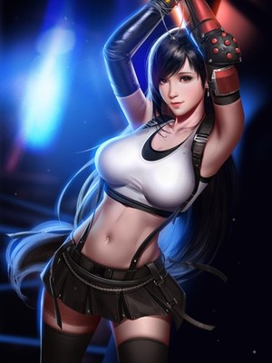 Final Fantasy 7 Tifa Lockhart full artwork waifu anime print #318