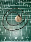 Vintage Miriam Haskell Brass Chain Necklace With 1893 Indian Head Penny Pendant
