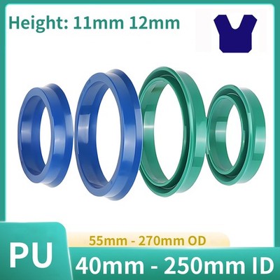 U-cup Hydraulic Ram Seal Y Seal Rod & Piston Working Cylinder Height 11/12mm PU