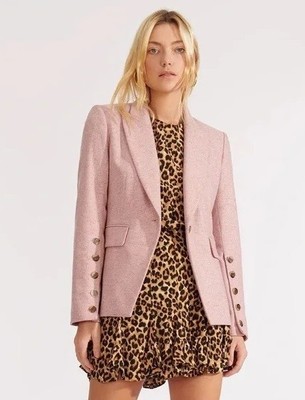 Veronica Beard $695 Steele Dickey Jacket in Pink; 8