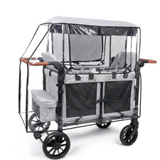 Clear Stroller Rain Cover for Trolley Cart, Rain Cover for Wagon Stroller with M