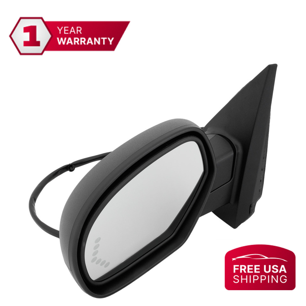 Mirror Textured Black Driver Side For 07-14 Chevrolet Tahoe Suburban GMC