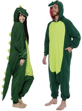 Funziez Dinosaur Costume Trex Cosplay Reptile One Piece Pajama Green Dino Small