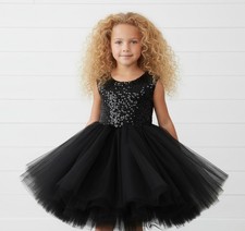 Black Sequin Tulle Dress, NWT, girls, toddler, formal, party, 3T