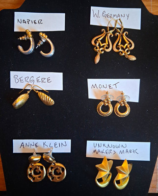 Napier Monet Anne Klein Bergere Mixed Lot 6 Pair Women s Gold/Silver Earrings
