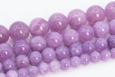 Quartz Beads Kunzite Purple Color Grade AAA Round Loose Beads 5-6/8/9-10/11-12MM
