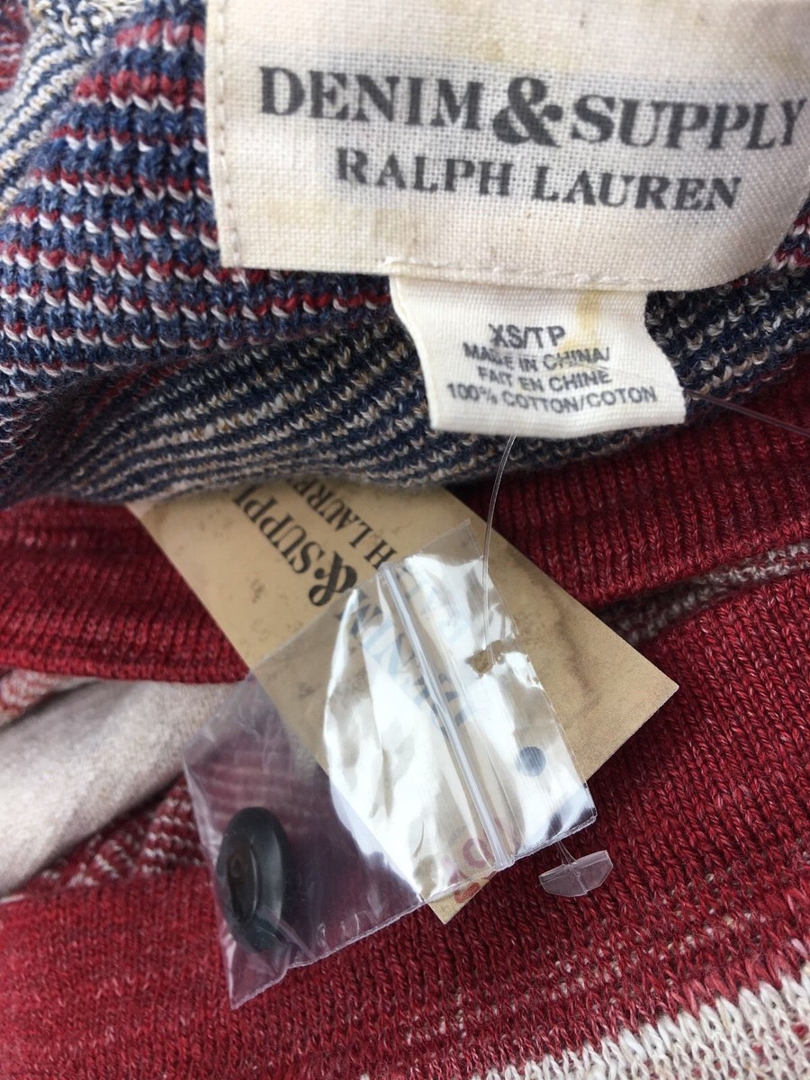 アメリカ国旗デザイン ニットカーディガン　RalphLauren リネン21% アメリカ国旗デザイン ニットカーディガン RalphLauren リネン21