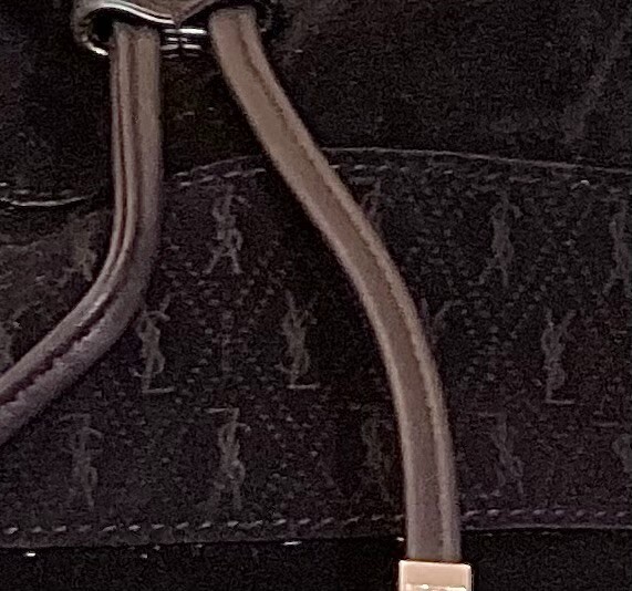 NUOVA *RARA* SAINT LAURENT LE MONOGRAMME BORSA A SECCHIELLO LUNGA IN PELLE SCAMOSCIATA E VITELLO