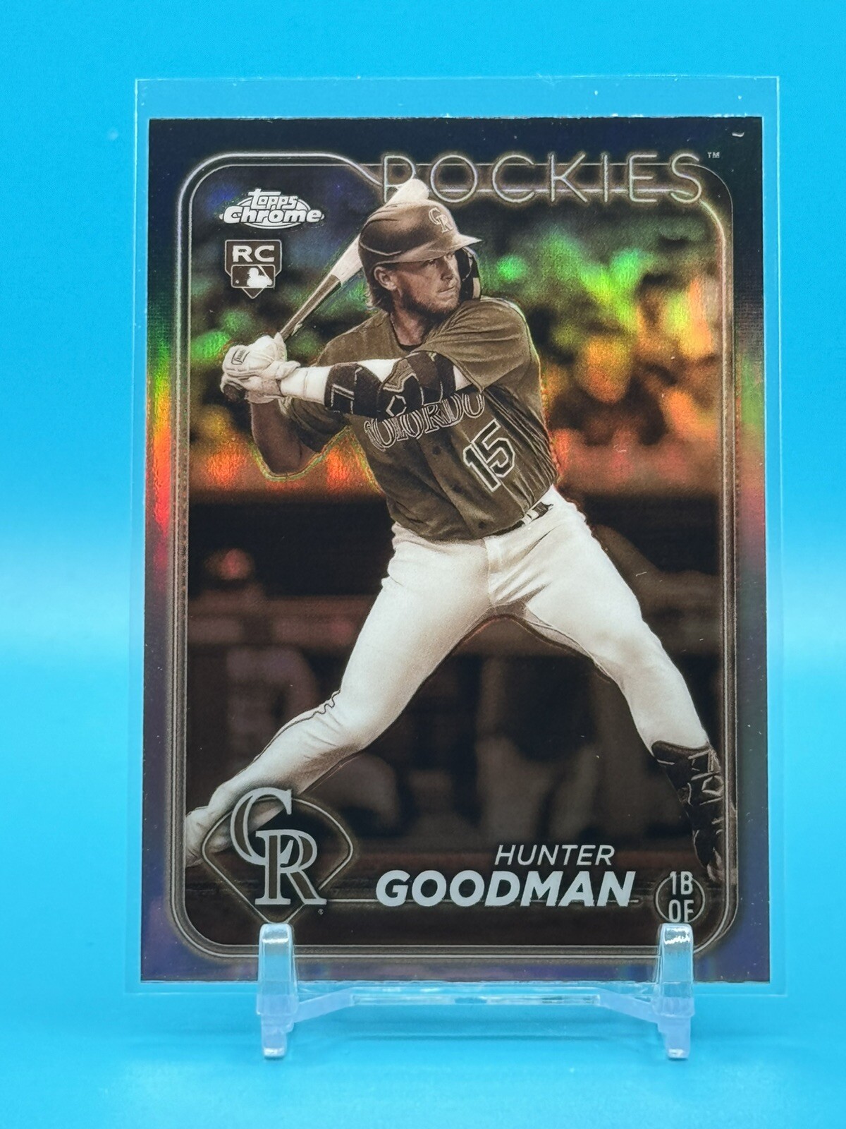 2024 Topps Chrome Hunter Goodman RC Sepia Refractor #99 Rockies