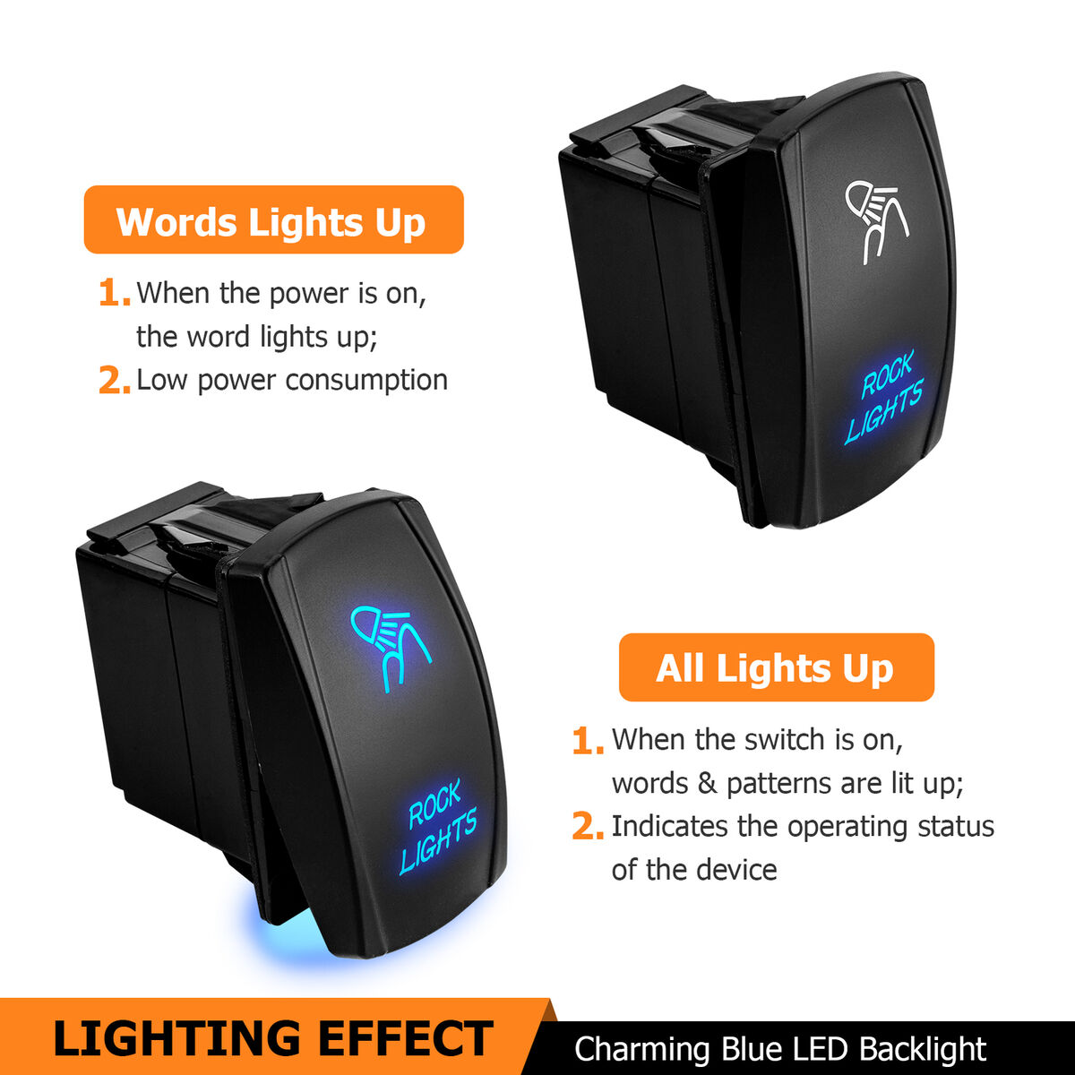 8x RGB LED Rock Lights Wire Kit Wireless APP control For 8x RGB LED Rock Lights Wire Kit Wireless APP control For