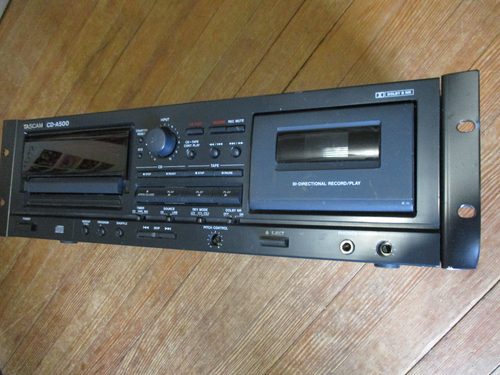 Tascam CD A500 CD Cassette Recorder Tested Cassette Works CD Doesn't Parts!