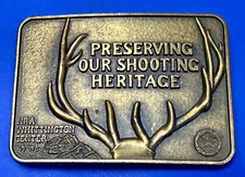 NRA Whittington Center Preserving Our Shooting Heritage Hunting Deer Belt Buckle