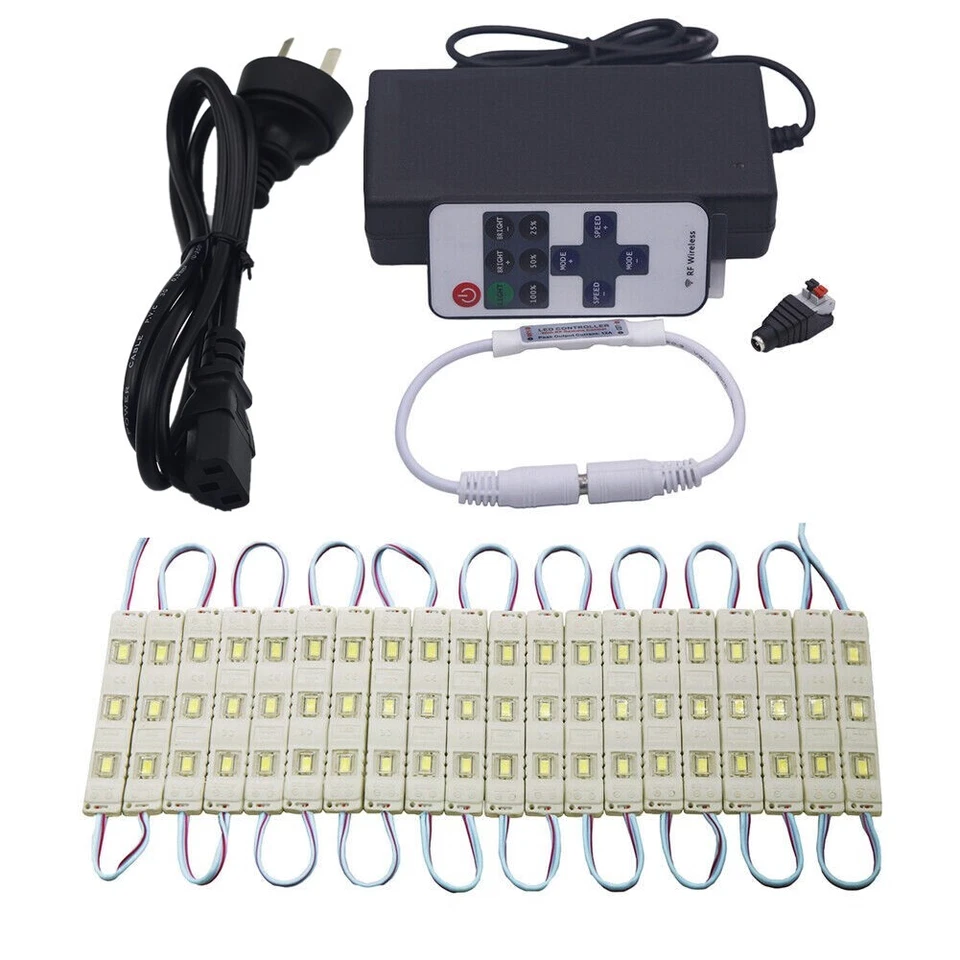 20pcs 5730 SMD 3 LED Module Injection Light Showcase Billboard Sign Lamp DC 12V - Image 2 of 4