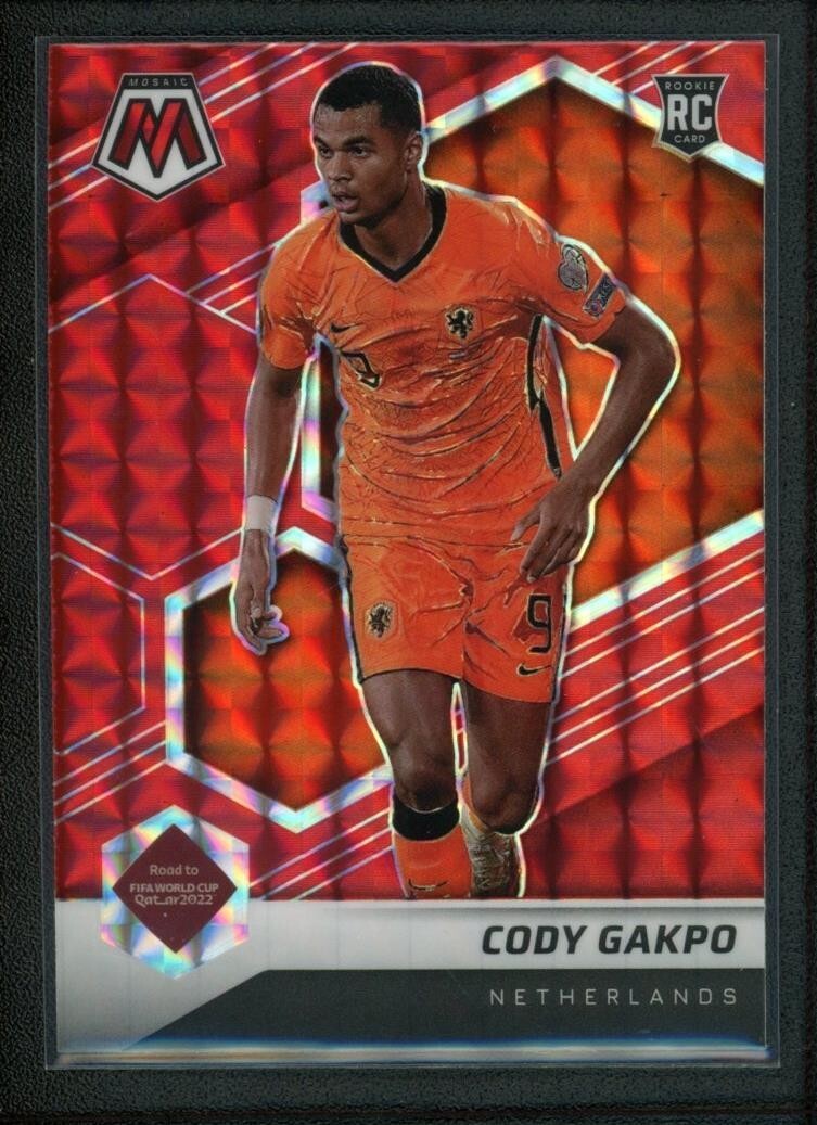2021-22 CODY GAKPO PANINI MOSAIC FIFA ROAD TO WORLD CUP RED ROOKIE RC #177