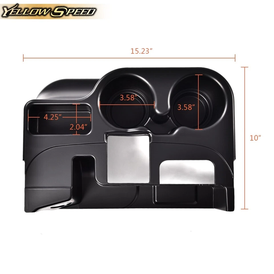 Fit For 2003-2012 Dodge Ram 1500 2500 3500 Center Console Cup Holder Matte Black - Image 2 of 4