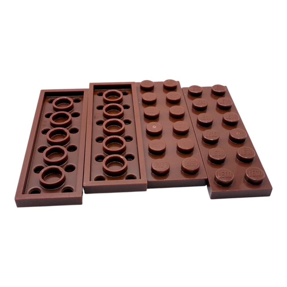 4x LEGO® Platte 2x6 Reddish Brown 4211247 3795  Braun beidseitig bebaubar - Bild 4 von 4