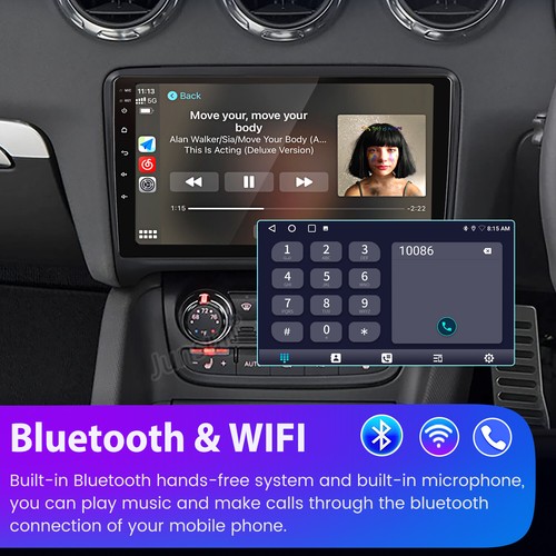 9"Android13 Apple Car Stereo Radio GPS Sat Nav WIFI For Audi TT MK2 8J 2006-2014 - Picture 9 of 17