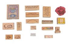 Lot of 18 Various Rubber Stamps Great for Scrapbooking