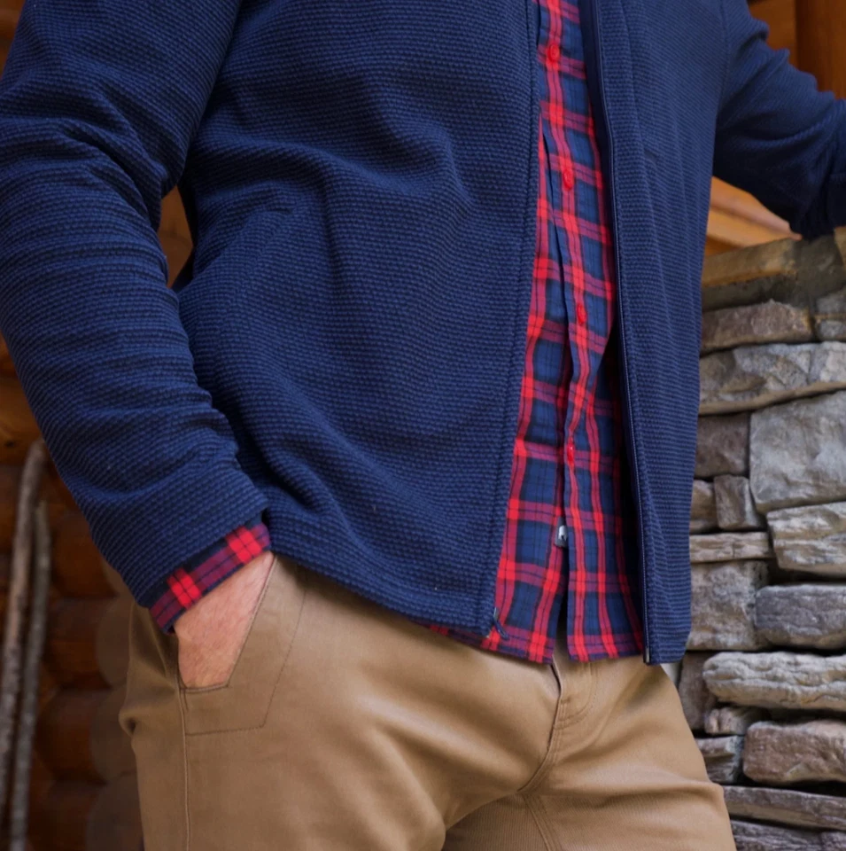 Mountain Khakis Mens Navy Full Zip Apex Jacket Fleece Small MSRP $89.95 - Image 4 of 4