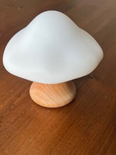 RGB Mushroom lamp color changing   Plug-in LED Lamp with wood base