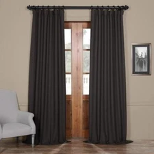 Exclusive Fabrics Bellino Blackout Room Darkening Curtain Smoked Truffle 50"X96"