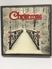 Older Looking Christmas Lighted Wall Picture  Merry Christmas  