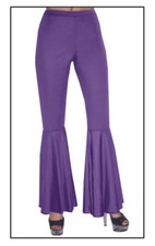 60's-70's Ladies Poly Bell Bottom Pants Asso Colors Elastic Waist Costume Pants