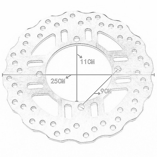 Rear Brake Disc for Kawasaki KLZ1000 Versys ZR750 Z750 ABS ZX1400 Ninja ZX-14 - Picture 2 of 6