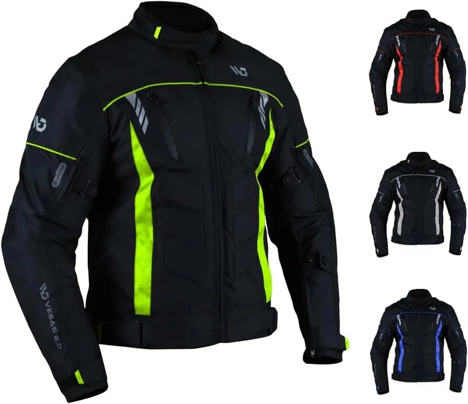 Motorradjacke mit Protektoren Herren Textil Motorrad Jacke Roller - Ausverkauf ! - Bild 3 von 4