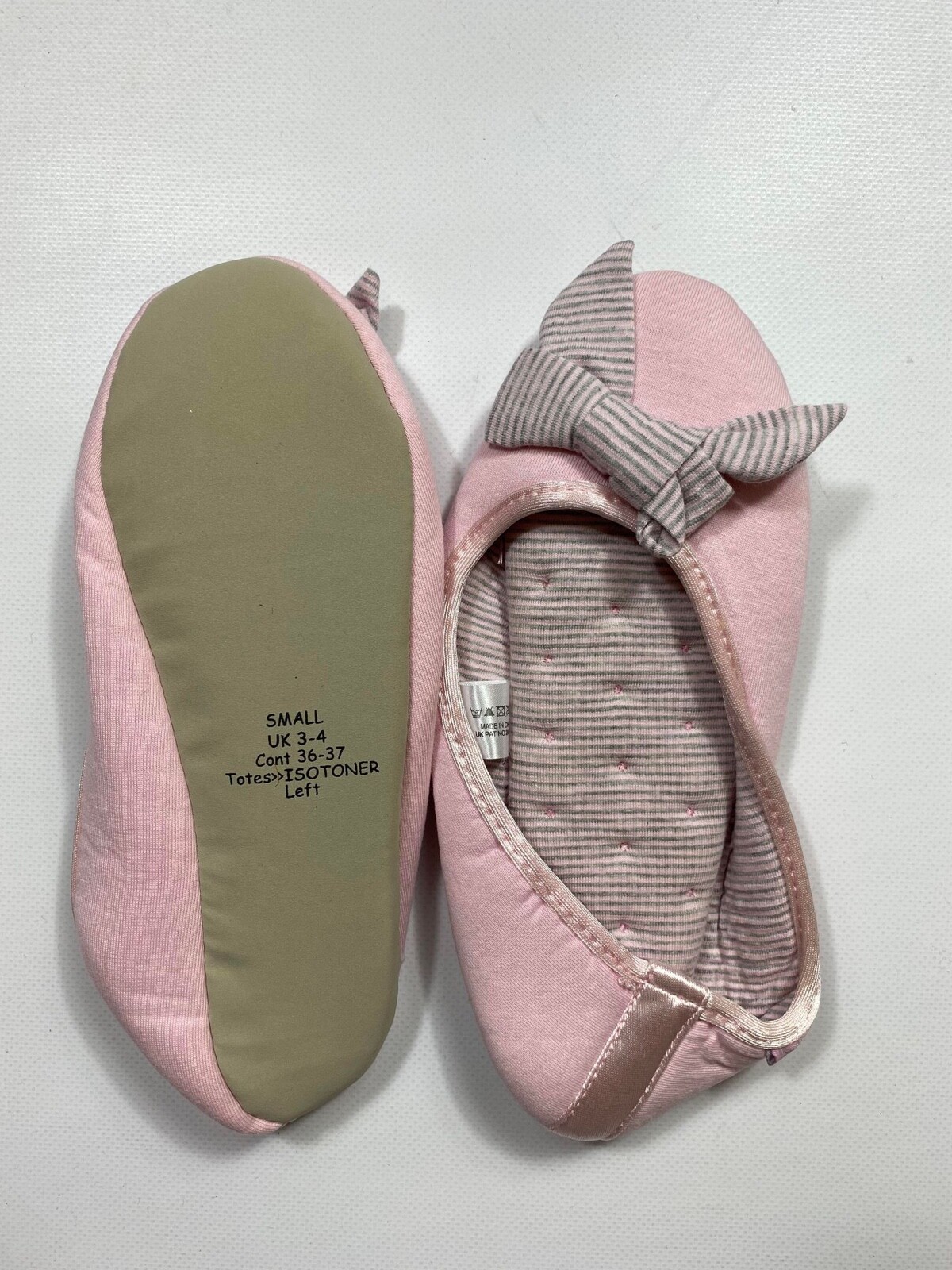 Totes Isotoner Slippers Pillowstep Womens Stretch Pink Ballerina