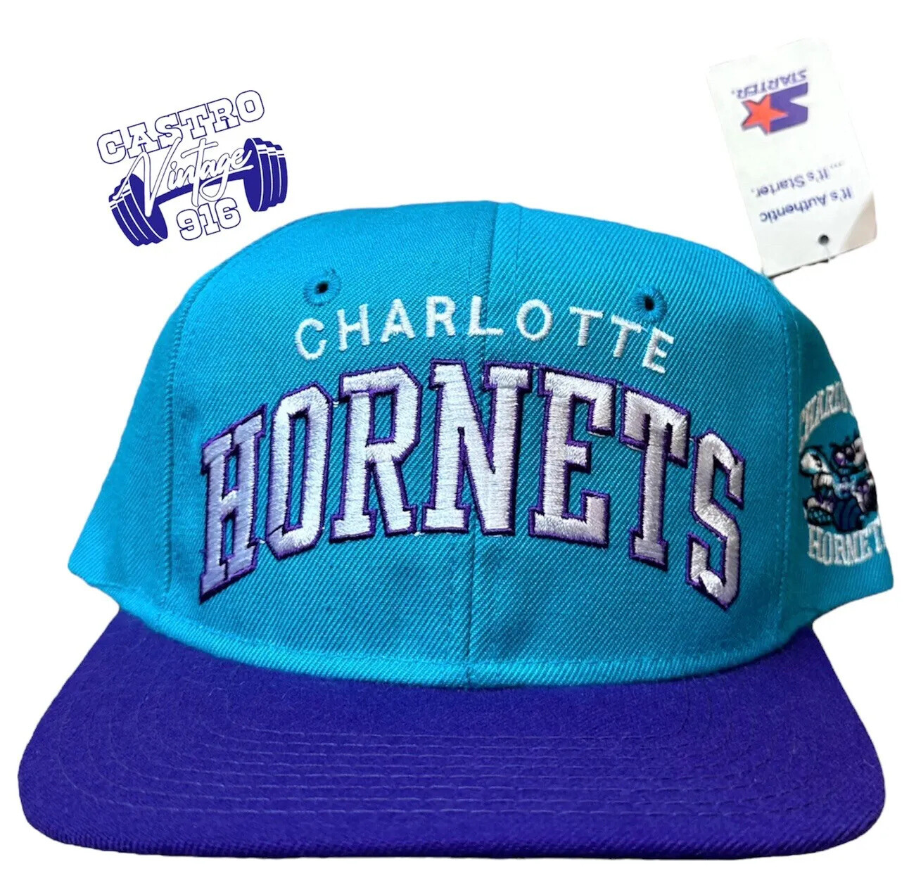 Charlotte Starter Hat Wool Arch Vintage Snapback NEW The
