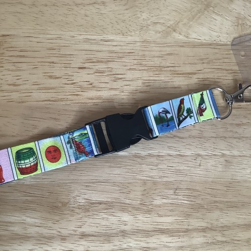 Loteria Lanyard Spanish Bingo ID Holder 18” - Picture 5 of 7