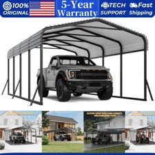 ✔️Metal Carport Heavy Duty Metal Roof Carport Steel Carport Kits Outdoor Garage