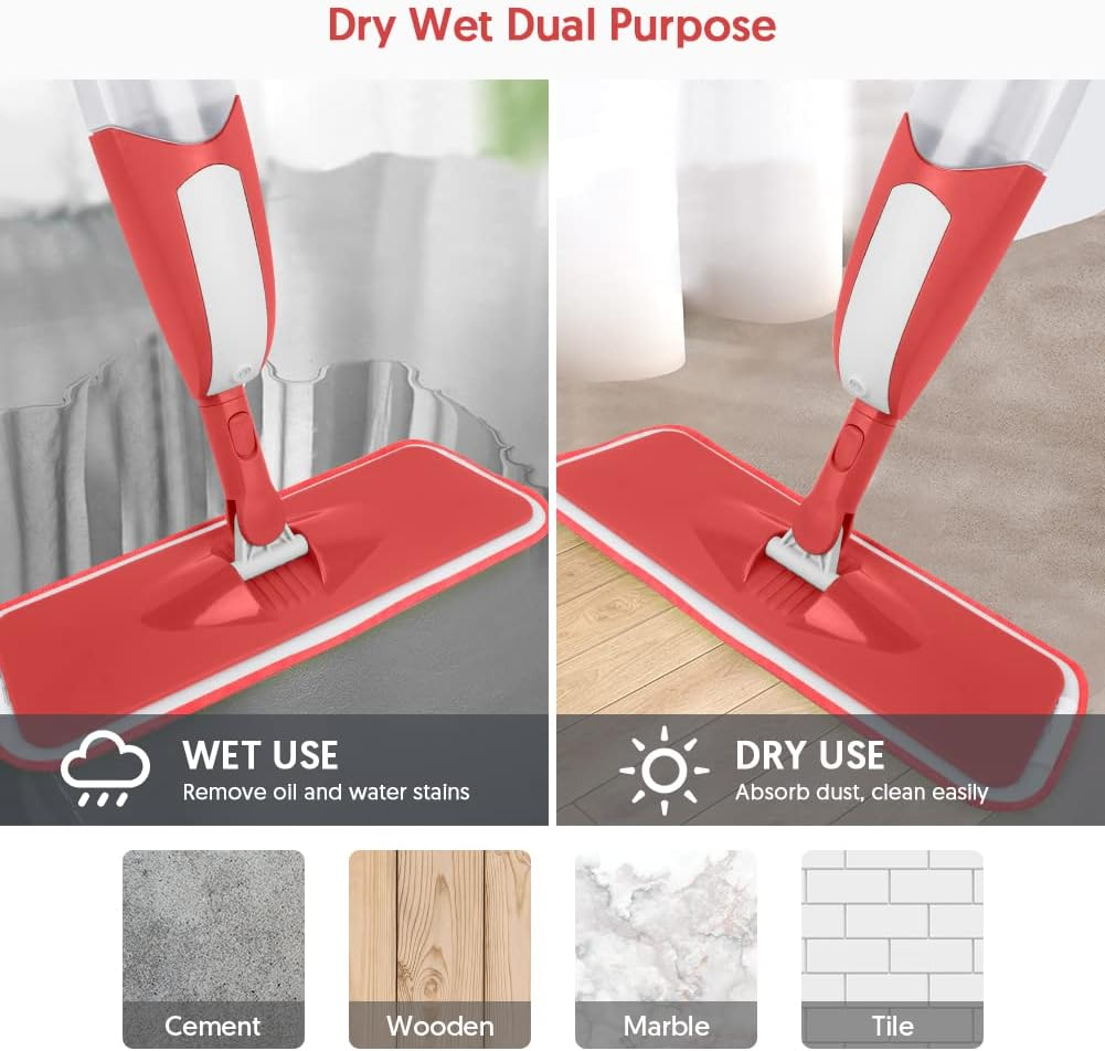 Spray Mop For Floor Cleaning Floor Mop Microfiber Spray Mop Dry Wet Mop