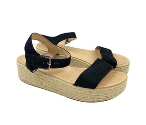 black strappy espadrille sandals