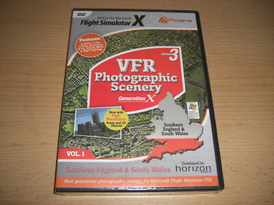 VFR SCENERY Generation X Vol 1 Southern England South Wales Version 3 Stück FSX NEU