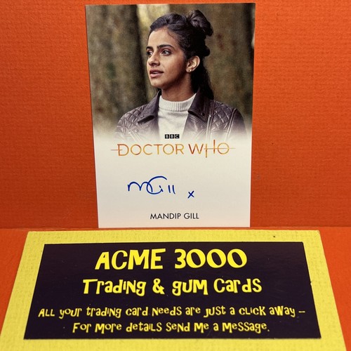 Rittenhouse DOCTOR WHO Series 11 & 12 - MANDIP GILL Full Bleed Autograph Card - Picture 1 of 2
