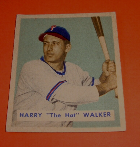 1949 BOWMAN #130 HARRY "THE HAT" WALKER Chicago CUBS EX