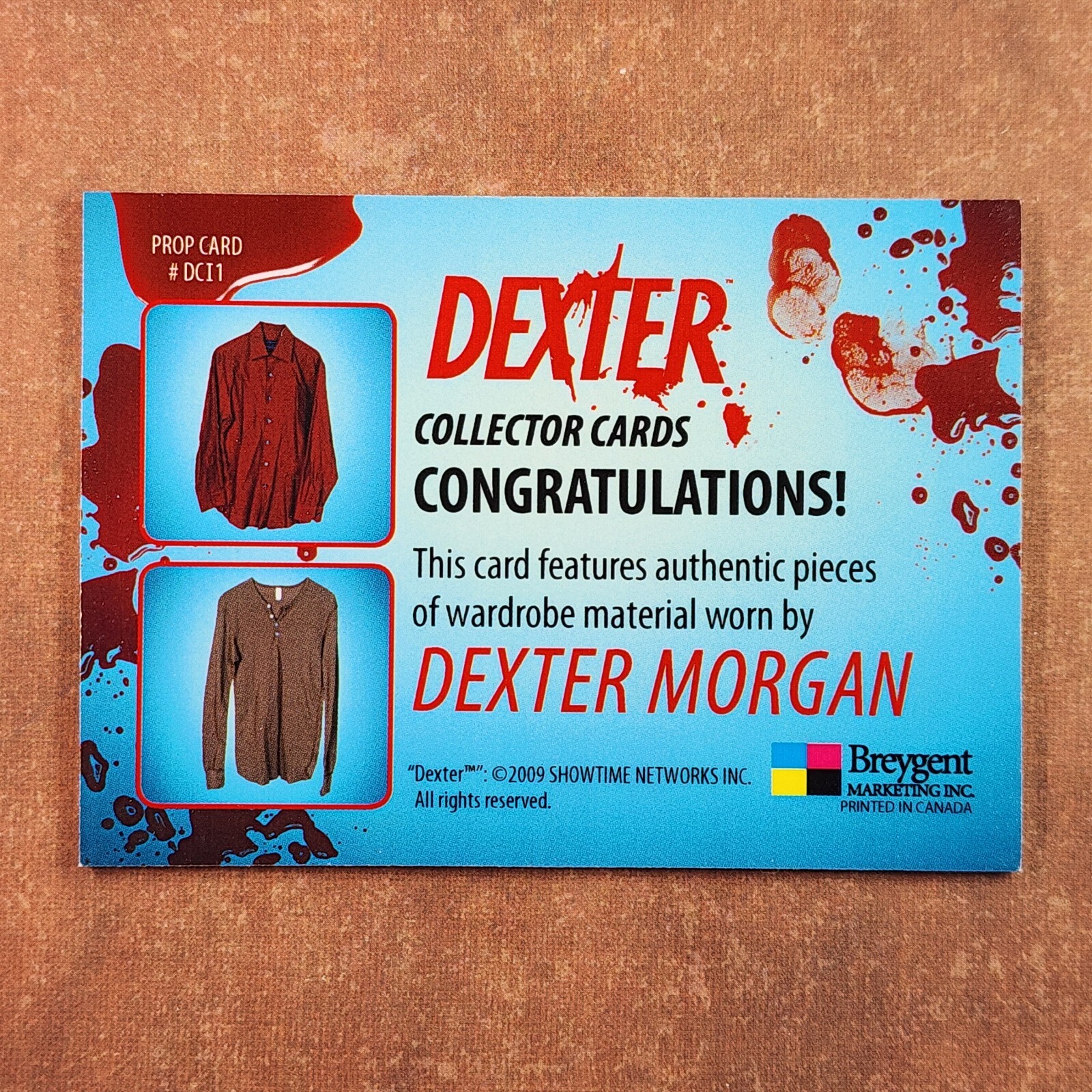 P. 2009 dexter seasons 1 2 wardrobe costume dci1 Michael C. Hall 1 per