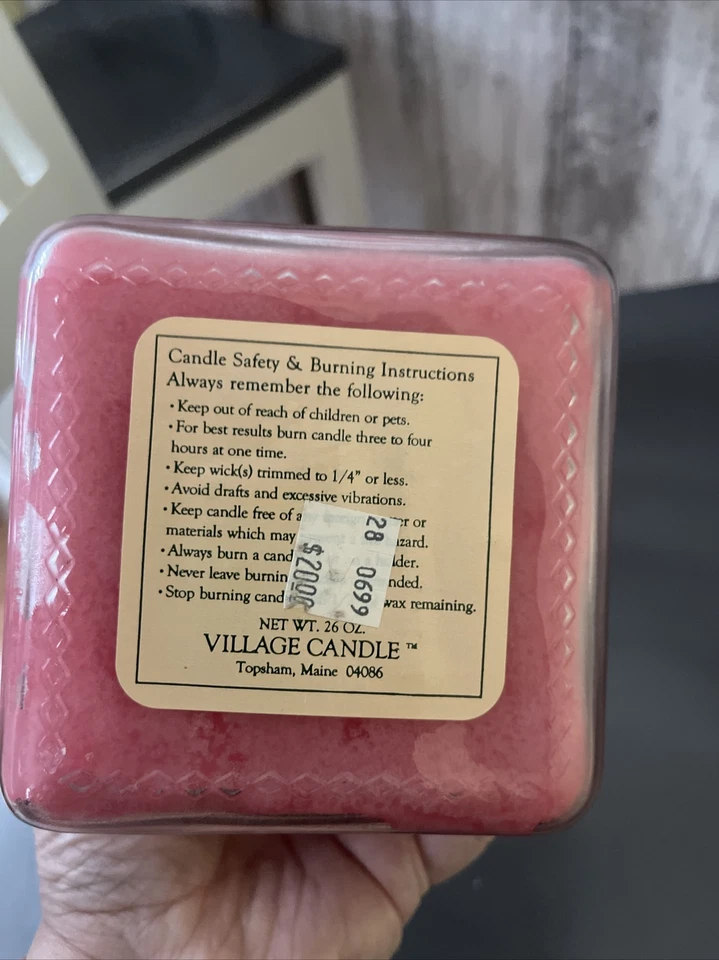 Village Candle Limited Edition Peony Petals 2 Wick Jar USED Rare Flowers 26 oz - Image 4 of 4