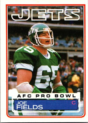 1983 Topps Football #340 Joe Fields AFC Pro Bowl New York Jets 