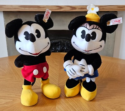 STEIFF 354939 MICKEY MOUSE & 354946 MINNIE MAUS 24 CM 2014 L. ED. VON 2.000