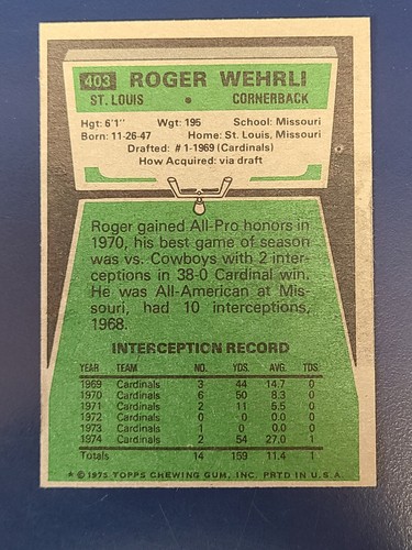 1975 Topps Football Cards Complete Your Set You Pick Choose Each #326 - 528 - Picture 103 of 277
