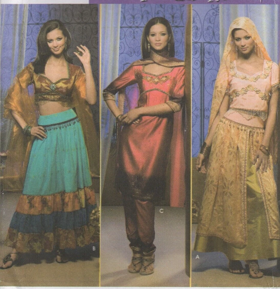 Simplicity Sewing Pattern 4249 Costume Bollywood India Belly Dancer Sz 14-20 New - Image 4 of 4
