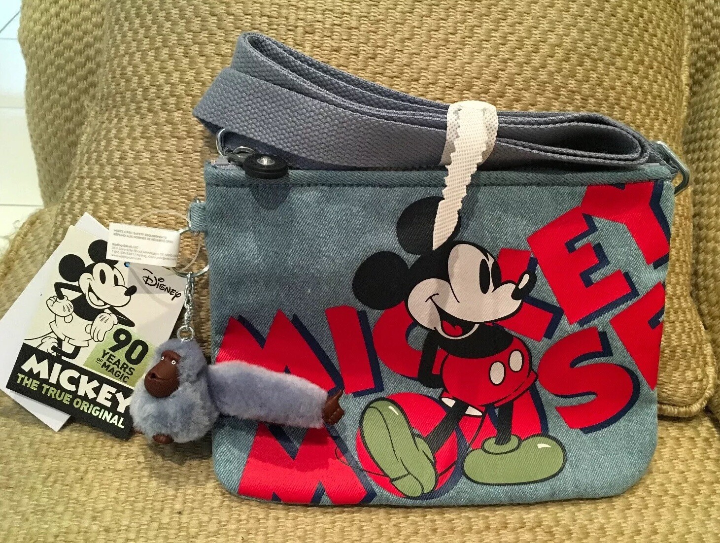 NUEVO ETIQUETAS BOLSA BANDOLERA KIPLING DISNEY MICKEY 90 DIFÍCIL DE ENCONTRAR | eBay