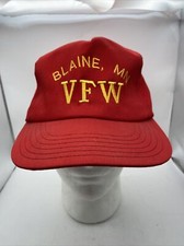vintage VFW blaine, MN Red cap hat snapback Made In USA